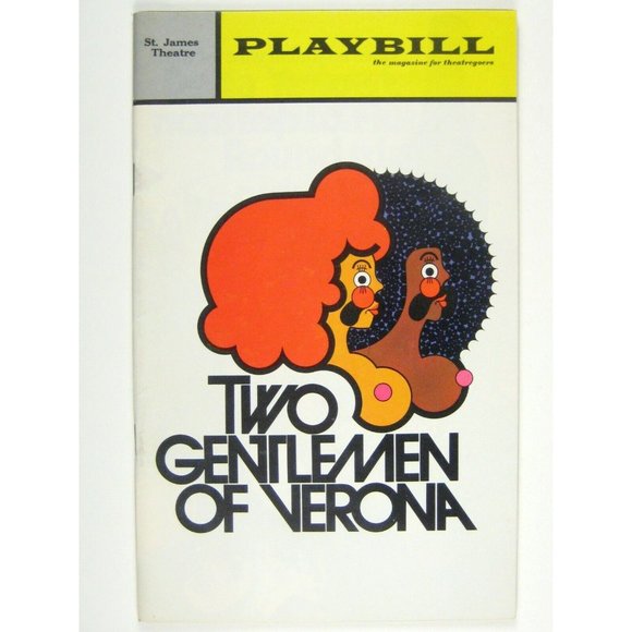 Two Gentlemen Verona Playbill 1972 St James Theatre Allen Davilla Shakespeare - Picture 1 of 9
